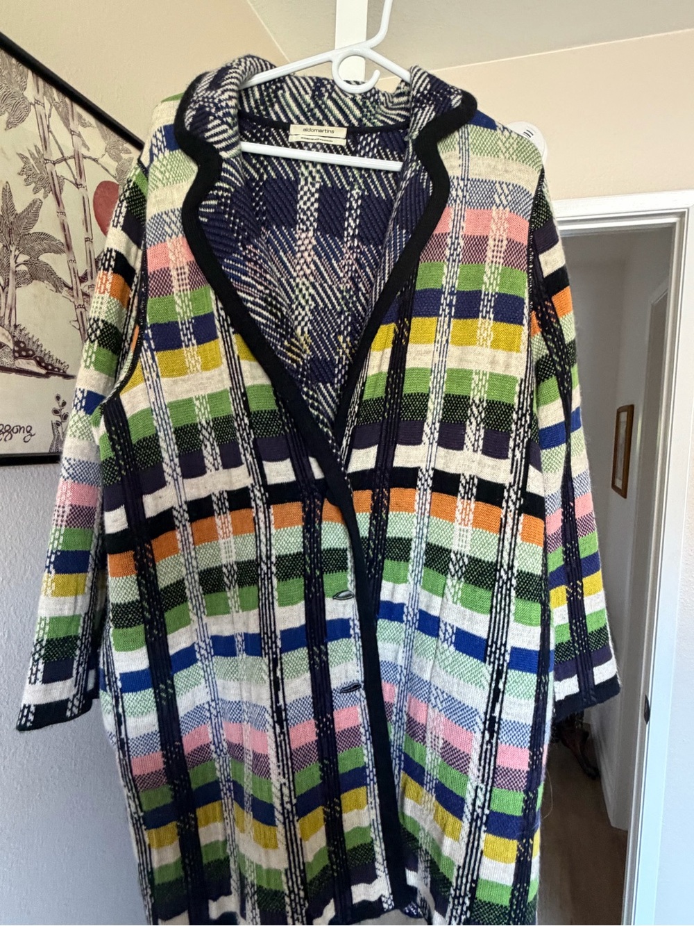 Aldo Martins Navy, White & Green Patterned Knit Sweater from Anthropologie.